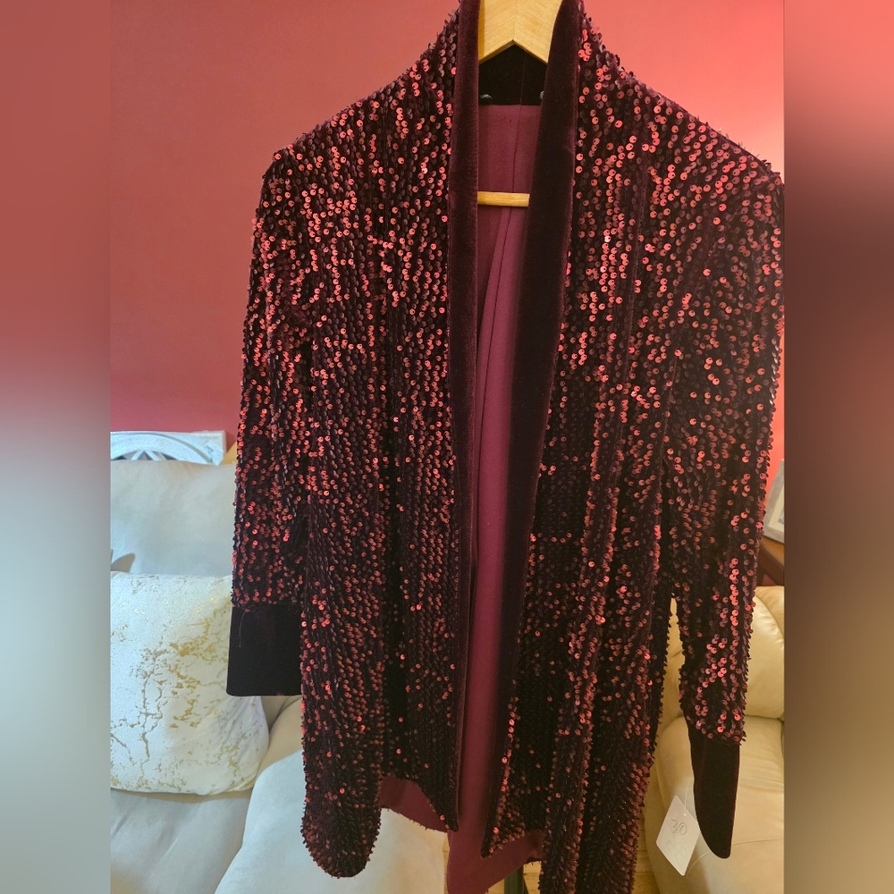 Sequin Burgundy Jacket